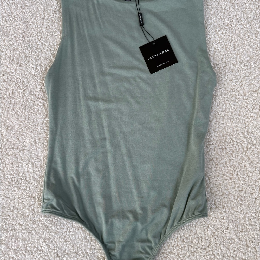JLUXLABEL Soft Green Sleeveless Bodysuit